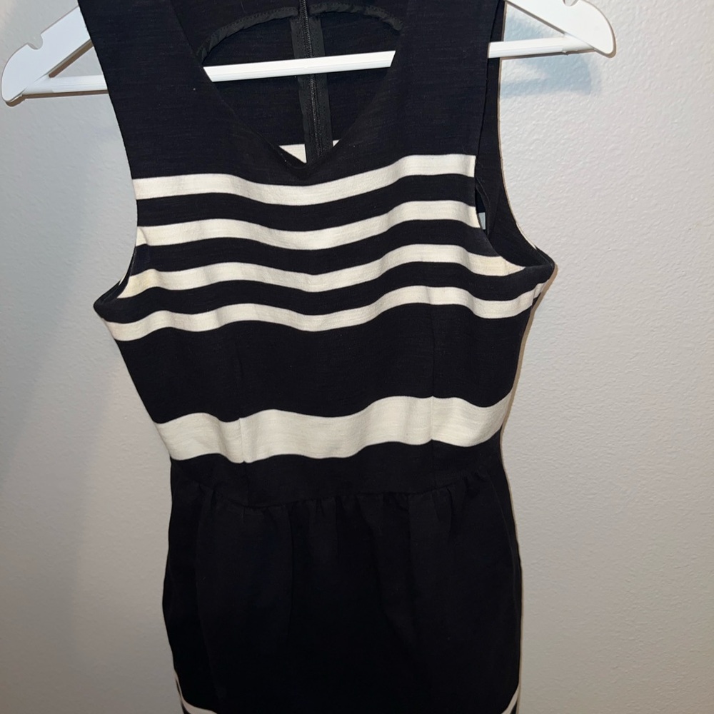 Black and White Striped Dress